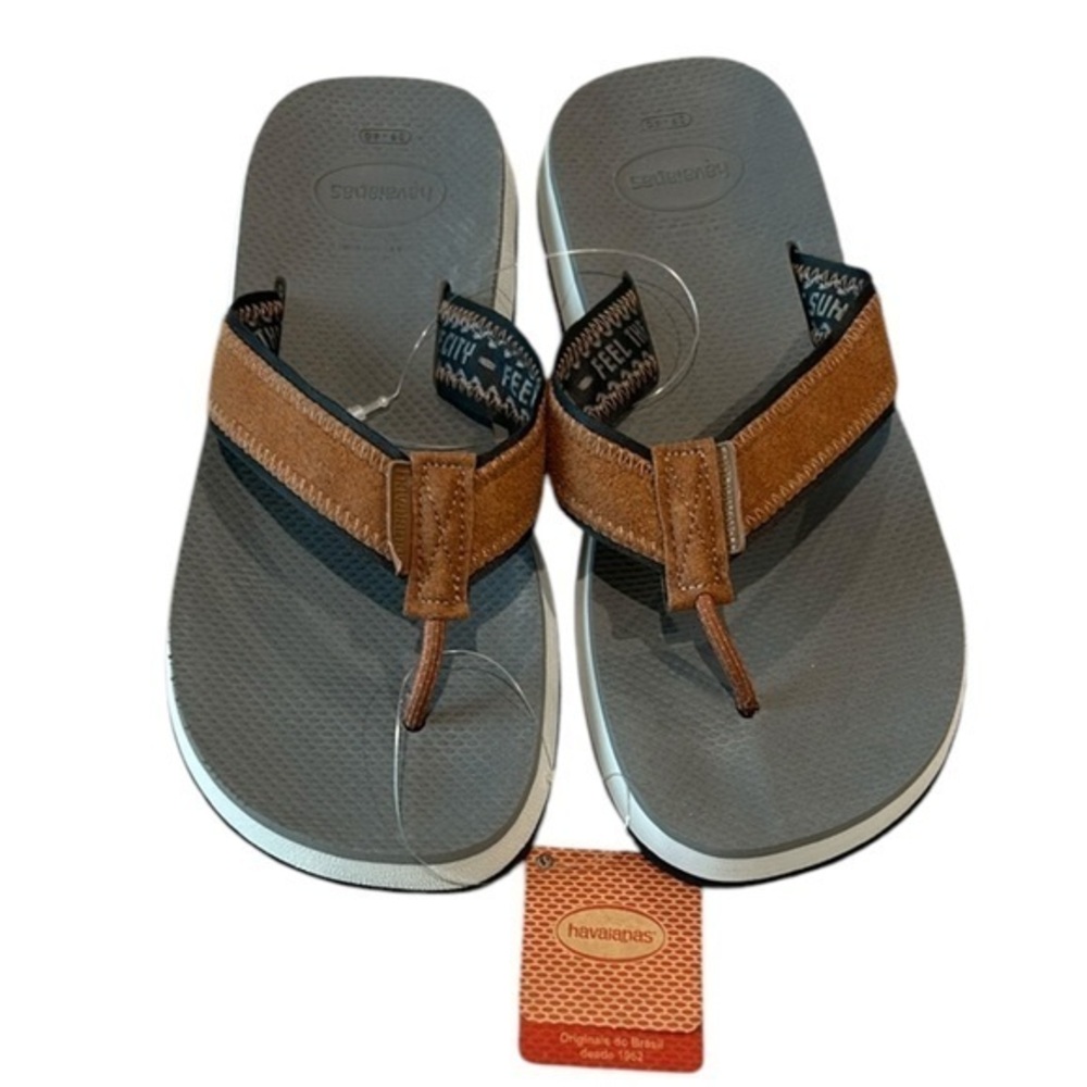 Havaianas Men's Graphite Gray Flip Flops size 8 made in Brazil
